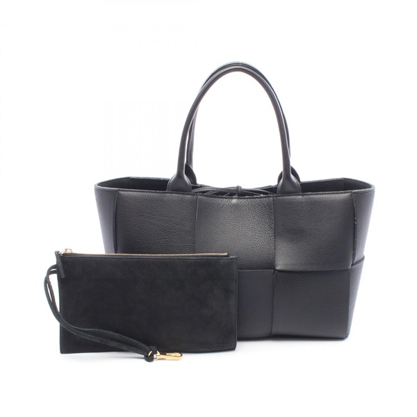 BOTTEGA VENETA Small Arco Tote hand Bag leather Black Used Women