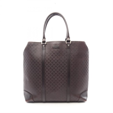GUCCI Diamante Tote Bag 223668 PVC coated canvas leather Brown Used Women