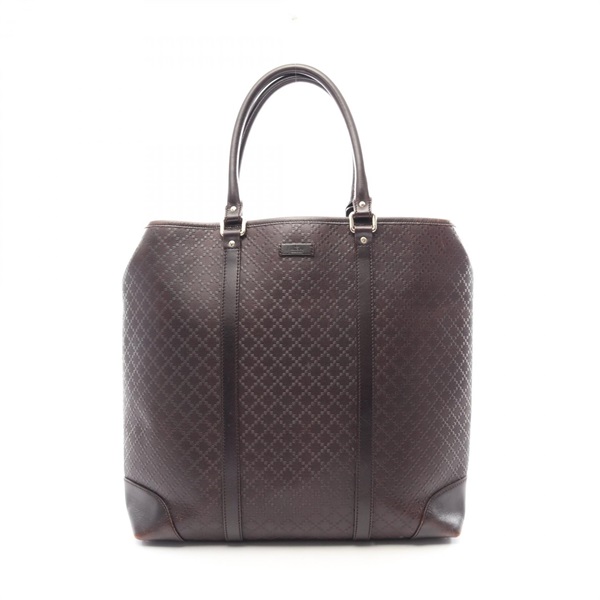 GUCCI Diamante Tote Bag 223668 PVC coated canvas leather Brown Used Women