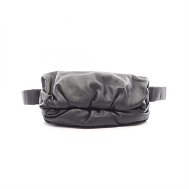 BOTTEGA VENETA The Body Pouch Waist bum belt bag 629857 leather Black Used mens