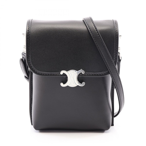 CELINE Vertical Pouch Soft Triomphe Shoulder crossbody Bag L105A3M6238SI leather