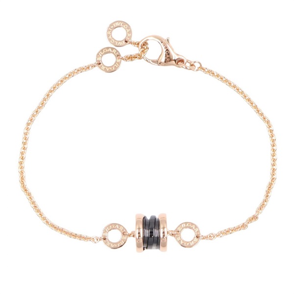 BVLGARI B-zero1 Element Bracelet Small 18KRG Rose Gold Black Ceramic Used Women