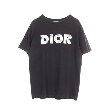 Christian Dior Daniel Arsham logo print T-shirt 023J615B0554 cotton BK Used #M
