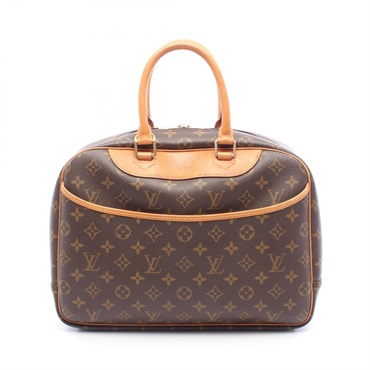 LOUIS VUITTON Deauville Bowling Vanity Handbag M47270 Monogram leather Brown