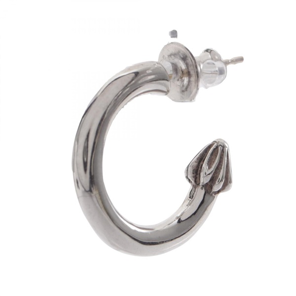 CHROME HEARTS Plain hoop Pierced earring Silver925 K14 Gold Used