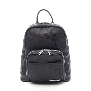 CHROME HEARTS 7TH GRADE MINI Rucksack Backpack Nylon leather Black Used mens