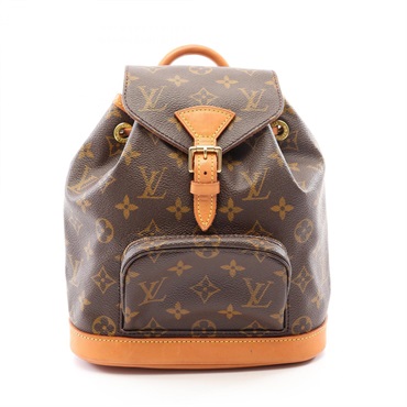 LOUIS VUITTON Mini Montsouris Rucksack M51137 Monogram leather Brown Used Women