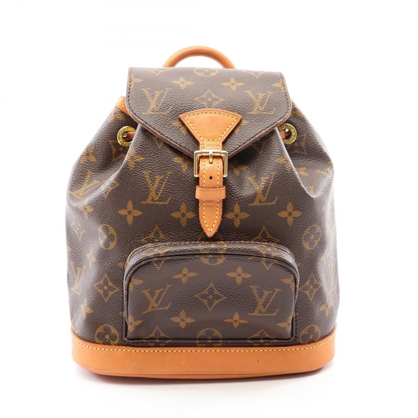 LOUIS VUITTON Mini Montsouris Rucksack M51137 Monogram leather Brown Used Women