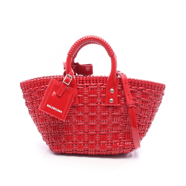 BALENCIAGA BISTRO XS Basket Crossbody Shoulder Tote Handbag 671342 enamel Used