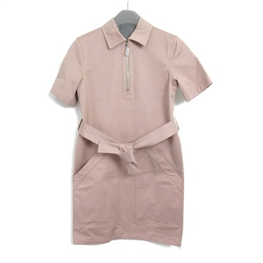 HERMES Tunic Dress cotton Beige Pink Used Women size 34