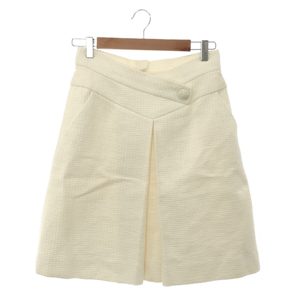 CHANEL Skirt cotton White Used Women size 38