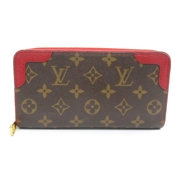 LOUIS VUITTON Zippy Wallet Retiro around long Purse M61854 Monogram Cerise Used