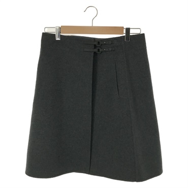 Loro Piana Wrap skirt Cashmere Gray Used Women size 42