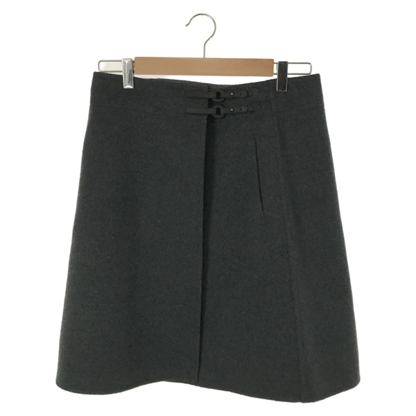 Loro Piana Wrap skirt Cashmere Gray Used Women size 42