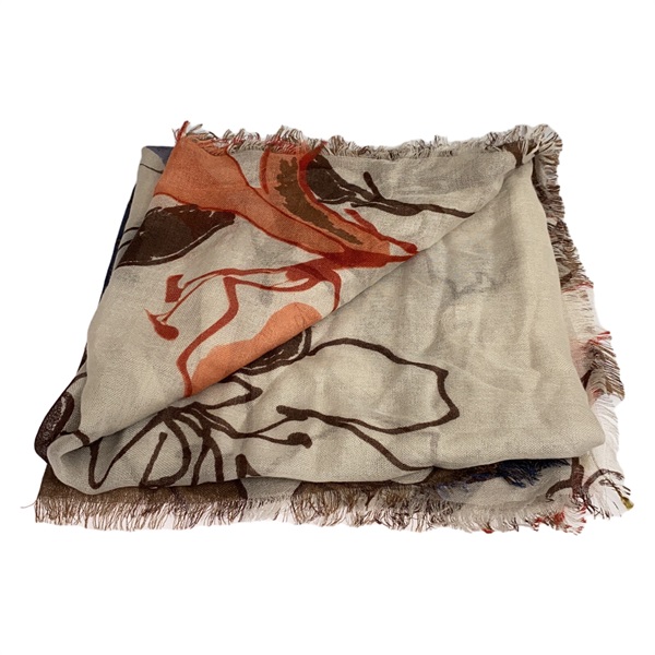 Loro Piana Scalf stole wrap Cashmere silk Brown Used unisex