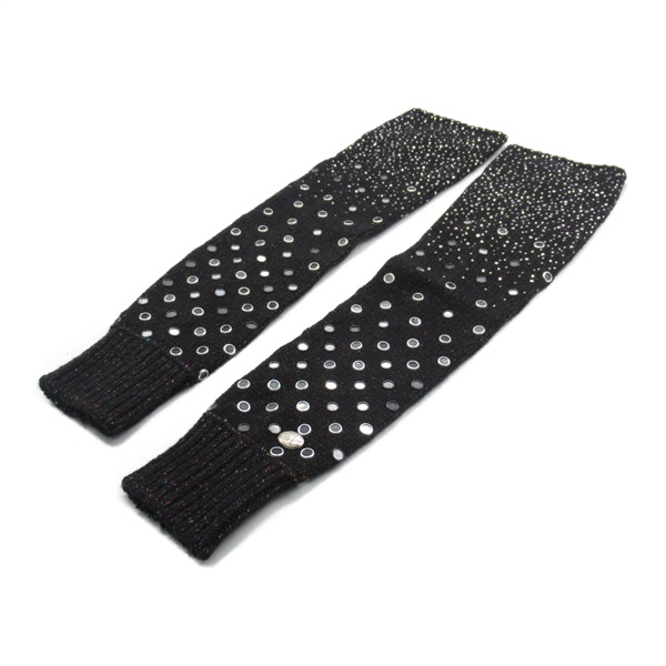 CHANEL Arm sleeves cover P57712K07599 wool Black Used