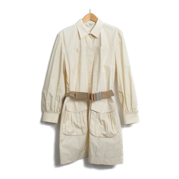 FENDI Shirt dress cotton Yellow Used Women size 42