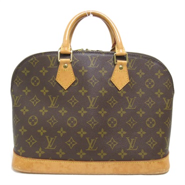 LOUIS VUITTON Alma Hand Zipped Bag M51130 Monogram Canvas Brown Used LV Women