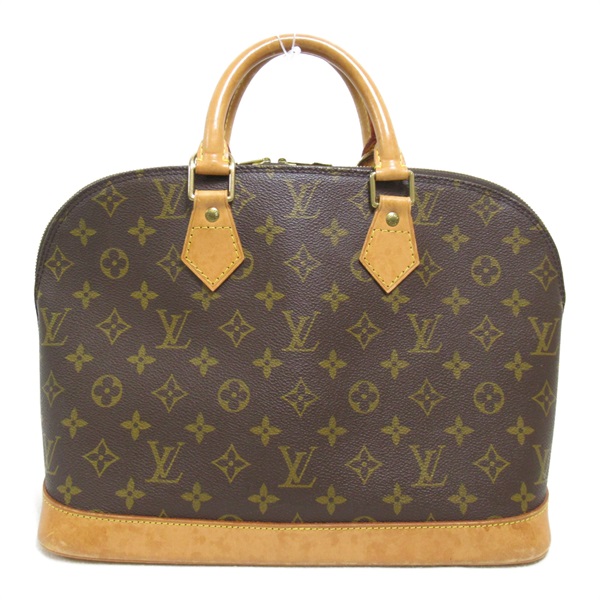 LOUIS VUITTON Alma Hand Zipped Bag M51130 Monogram Canvas Brown Used LV Women