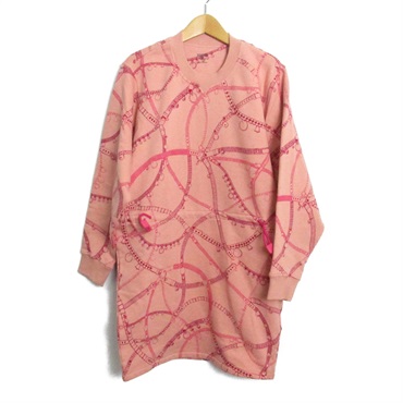 HERMES Sweat dress one piece #34 tunic cotton Pink Used