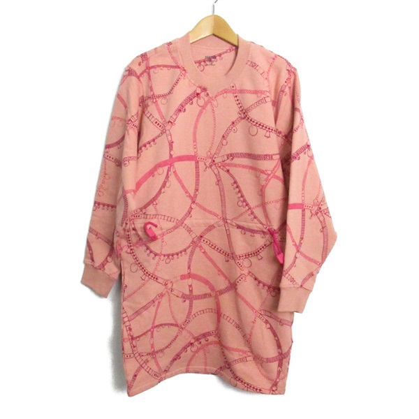 HERMES Sweat dress one piece #34 tunic cotton Pink Used