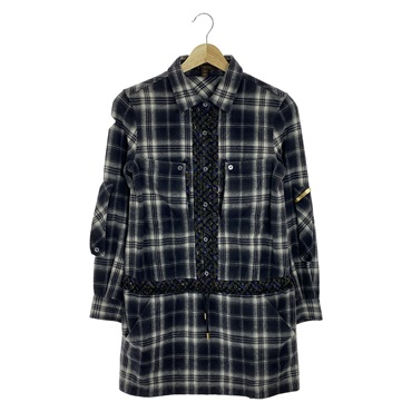 LOUIS VUITTON Dress one piece cotton Gray Used Women size 34