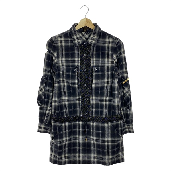 LOUIS VUITTON Dress one piece cotton Gray Used Women size 34