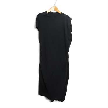 HERMES Dress Gilet one piece cashmere silk Black Used Women size  38