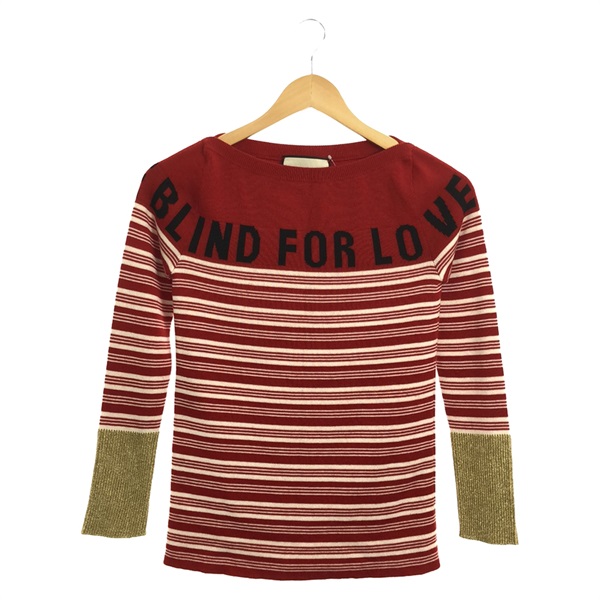 GUCCI knitwear XS size pullover strip sweater 478263 cashmere Red Used