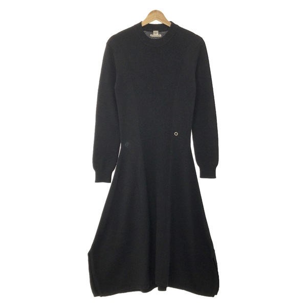 HERMES Knit dress one piece #36 cashmere Black Used