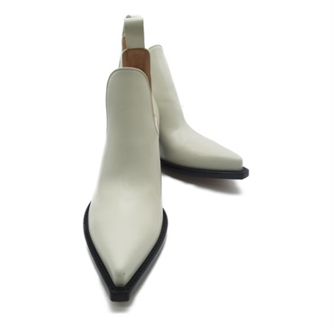 BOTTEGA VENETA short boots shoes #39.5 wedge heels leather White Used