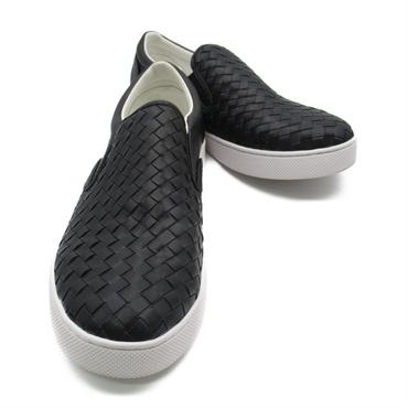 BOTTEGA VENETA Sawyer Sneakers #44 slip-on intrecciato 88388 Calfskin Black Used