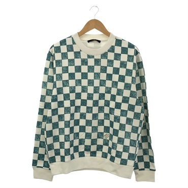 LOUIS VUITTON Sweatshirt Tops cotton White Green Used unisex LV #M