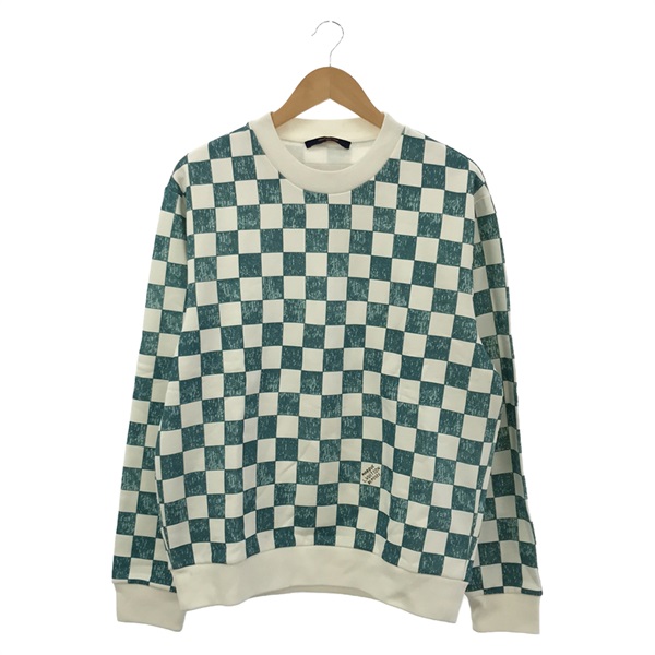 LOUIS VUITTON Sweatshirt Tops cotton White Green Used unisex LV #M