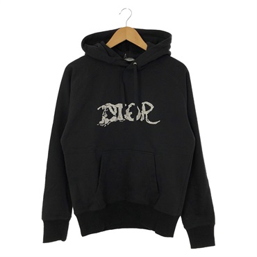 Dior Hoodie sweatshirts Tops Parker cotton Black Used mens size S