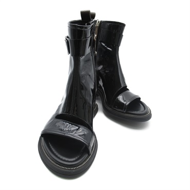 LOUIS VUITTON short boots boots enamel Black Used mens #40