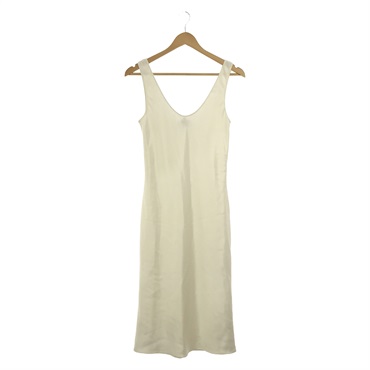 CHANEL Dress one piece P74493V65756 silk Beige Used Women size 36