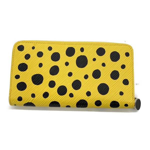 LOUIS VUITTON LV YK Zippy around long wallet dots M81960 Epi Yellow Black Used