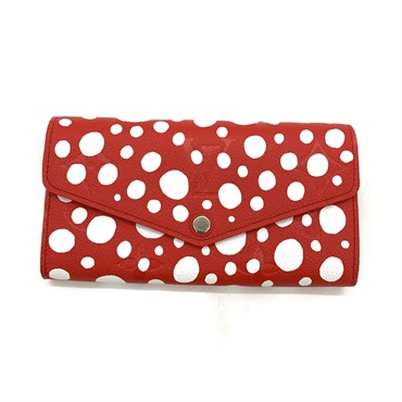 LOUIS VUITTON LV YK Portefeiulle Sarah Bifold long wallet dots M81909 leather