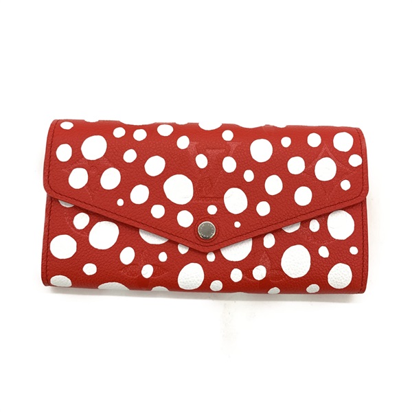 LOUIS VUITTON LV YK Portefeiulle Sarah Bifold long wallet dots M81909 leather