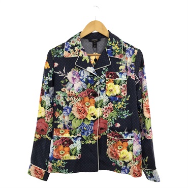 LOUIS VUITTON Long sleeve shirt RW222B SR8 FNTO63 silk Blue Used Women size 36