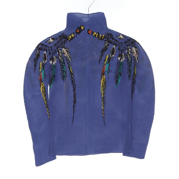 ISSEY MIYAKE Tops polyester Blue Mulch color Used Women