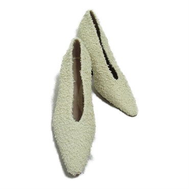 BOTTEGA VENETA pumps shoes heel wool Beige Used Women size 39