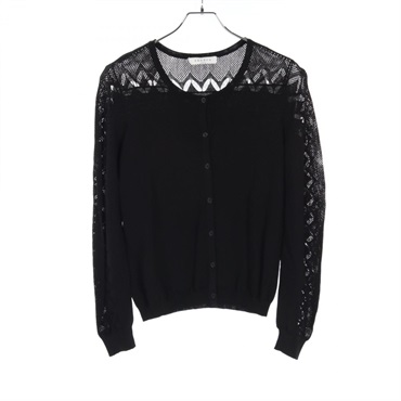 sandro cardigan knitwear  jacket Rayon Black Used Women size 2