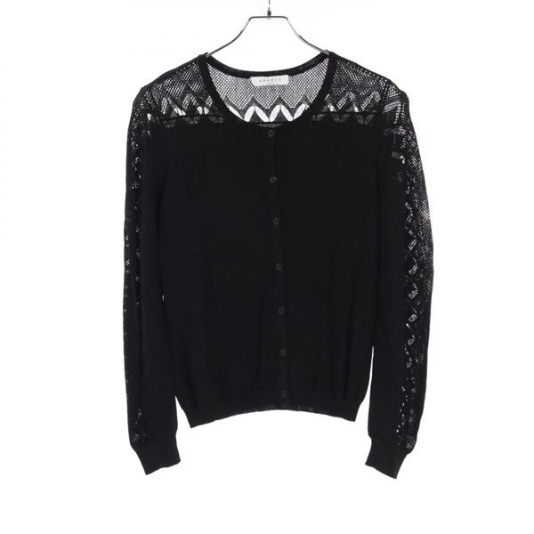 sandro cardigan knitwear  jacket Rayon Black Used Women size 2