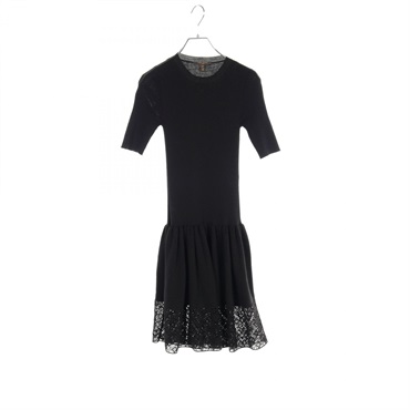 LOUIS VUITTON Dress wool Black Used Women size XS
