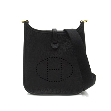 HERMES Evelyne TPM 16 Amazon Shoulder crossbody Bag W Taurillon Clemence BK GHW