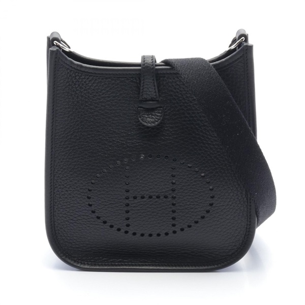 HERMES Evelyne TPM Shoulder crossbody Bag W Taurillon Clemence Black Used SHW