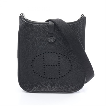 HERMES Evelyne TPM Amazon Shoulder crossbody Bag W Taurillon Clemence Black SHW