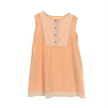 FOXEY NEW YORK one piece dress #38 mini tunic sleeveless 31732 cotton Nylon Pink